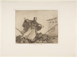 Que se rompe la cuerda (Moge het touw breken), Plaat 77 uit Los Desastres de la Guerra (De Rampen van de Oorlog)