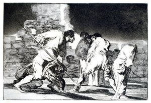 Raadsel van Woede, 1819-1823 door Francisco de Goya
