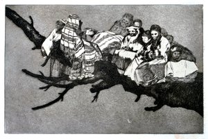 Belachelijke droom, 1819-1823 door Francisco de Goya