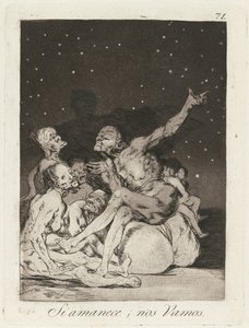 Als het dag wordt, gaan we weg door Francisco de Goya