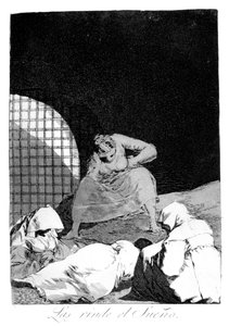 De slaap overvalt hen door Francisco de Goya
