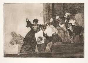 Zielige dwaasheid (Twee hoofden zijn beter dan één) door Francisco de Goya