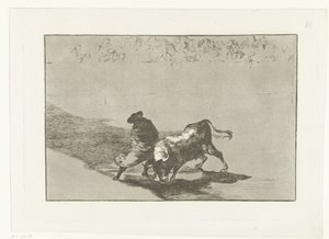 Stierenvechter in een arena door Francisco de Goya