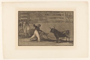 Stierenvechter met banderilla door Francisco de Goya