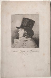 De Caprichos: Portret van Goya door Francisco de Goya