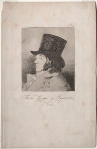 De Caprichos: Portret van Goya door Francisco de Goya