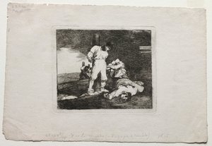 De Rampen van de Oorlog: En Er Is Geen Hulp Voor door Francisco de Goya