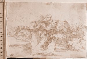 De rampen van de oorlog: Alles is in de war (voorbereidende tekening)