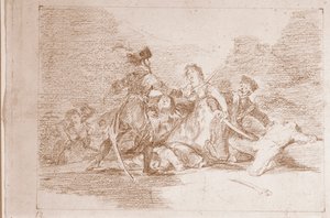 De rampen van de oorlog: Het is al te laat (voorbereidende tekening)
