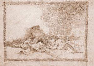 De rampen van de oorlog: Daarom ben je geboren (voorbereidende tekening)