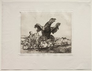 De verschrikkingen van de oorlog: Een vleesetende gier door Francisco de Goya