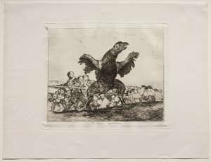 De verschrikkingen van de oorlog: Een vleesetende gier door Francisco de Goya