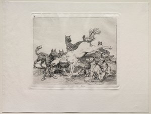 De verschrikkingen van de oorlog: Hij verdedigt zichzelf goed door Francisco de Goya