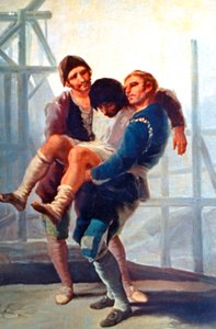 De gewonde metselaar, 1786-1787 door Francisco de Goya