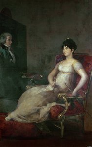 De Marquesa de Villafranca schildert haar echtgenoot, 1804 door Francisco de Goya