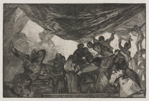 De Spreekwoorden: Duidelijke Dwaasheid, 1864 door Francisco de Goya