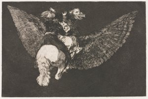 De Spreekwoorden: Vliegende Dwaasheid door Francisco de Goya
