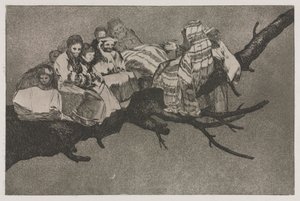 De Spreekwoorden: Belachelijke dwaasheid door Francisco de Goya