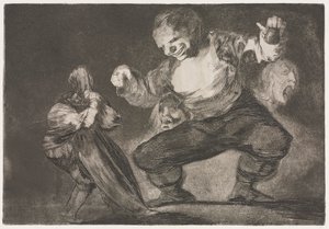 De Spreekwoorden: Simpel door Francisco de Goya