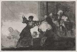 De spreekwoorden: Twee hoofden zijn beter dan één of arme dwaasheid, 1816-1823 gedrukt c. 1863 door Francisco de Goya
