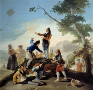 Het vliegende hert. Schilderij door Francisco De Goya (1746-1828) door Francisco de Goya