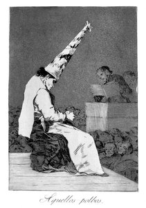 Die stofdeeltjes, Perrico de kreupele door Francisco de Goya