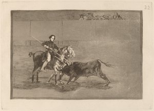 Manlijke Moed van de Beroemde Pajuelera in de Arena van Zaragoza door Francisco de Goya