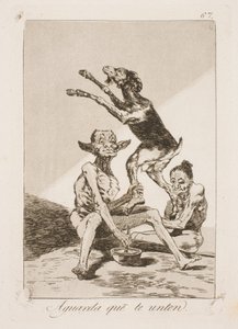 Wacht tot het is ingesmeerd met zalf door Francisco de Goya