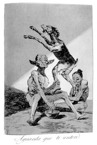 Wacht tot je gezalfd bent, 1799 door Francisco de Goya
