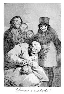 Waarom verbergen!, 1799 door Francisco de Goya