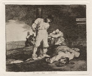 En er is geen hulp voor door Francisco de Goya