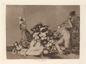 En Ze Zijn Als Wilde Beesten door Francisco de Goya
