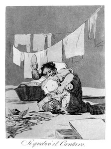 Ja, hij brak de pot, 1799 door Francisco de Goya