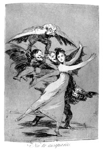 Je zult niet ontsnappen, 1799 door Francisco de Goya