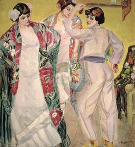 Flamenco scène door Francisco de Iturrino