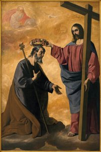 Christus kroont Sint-Jozef door Francisco de Zurbaran