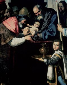 Besnijdenis van Christus (detail) door Francisco de Zurbaran