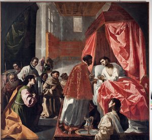 Laatste communie van St. Bonaventura door Francisco de Zurbaran