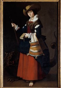 Portret van Sint Margarita van Antiochië of Sint Marina door Francisco de Zurbaran