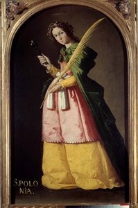 Portret van Sint-Apollo (of Apollonia) door Francisco de Zurbaran