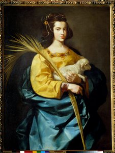 Voorstelling van Sint Agnes door Francisco de Zurbaran