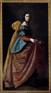 Voorstelling van St. Elizabeth van Portugal (1271-1336) (of St. Cassilda van Burgos) door Francisco de Zurbaran