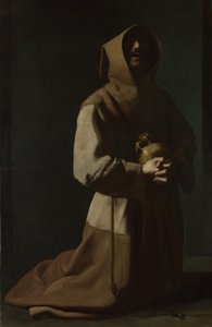 Sint Franciscus in meditatie, 1635-1640 door Francisco de Zurbaran