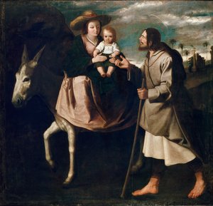 De vlucht naar Egypte, late 1630s door Francisco de Zurbaran