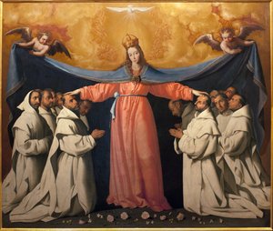 De Maagd van Las Cuevas. Schilderij door Francisco Zurbaran (1598-1664), olieverf op doek