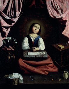 De jonge maagd, c1632-33 door Francisco de Zurbaran
