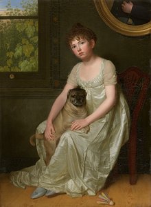 Portret van Sylvie de la Rue door Franciscus Joseph Octave van der Donckt