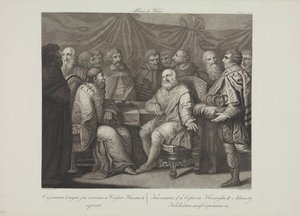 Casimir I de Hersteller ontmoet keizer Hendrik III door Franciszek Smuglewicz door Franciszek Smuglewicz