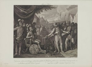 Wichmann II de Jongere geeft zich over aan Mieszko I van Polen door Franciszek Smuglewicz