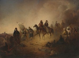 Markos Botsaris bij de Slag om Karpenisi, in de nacht van 8 augustus 1823